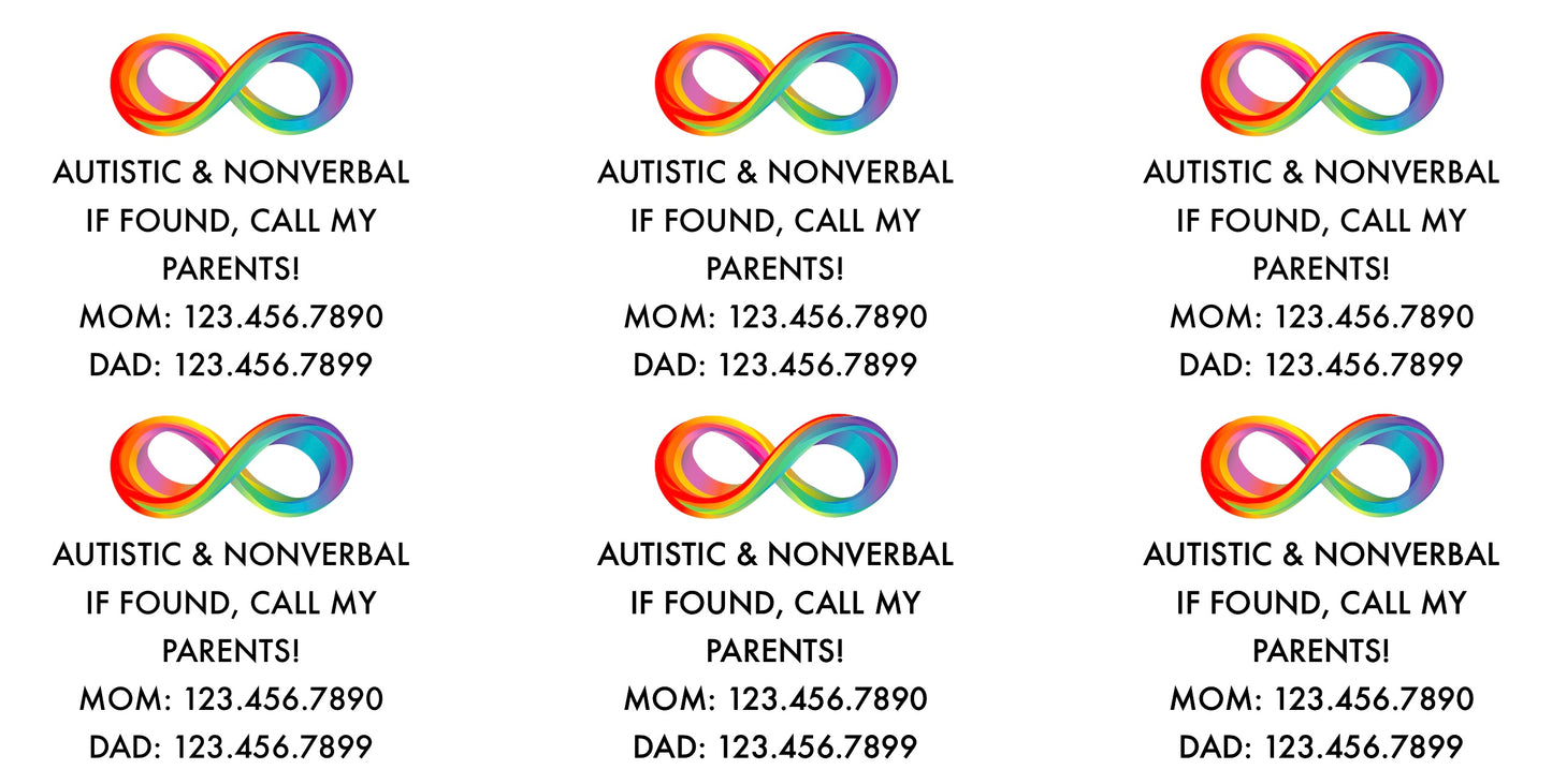 ASD/Neurodivergent Lost & Found Labels