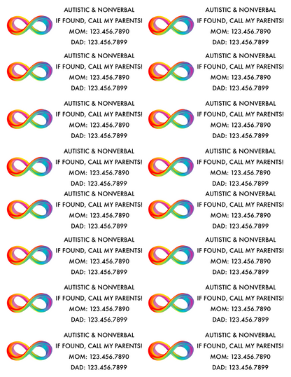 ASD/Neurodivergent Lost & Found Labels
